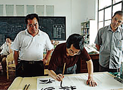 蘭州大學(xué)黨委副書記、甘肅省書協(xié)副主席李恒濱來訪